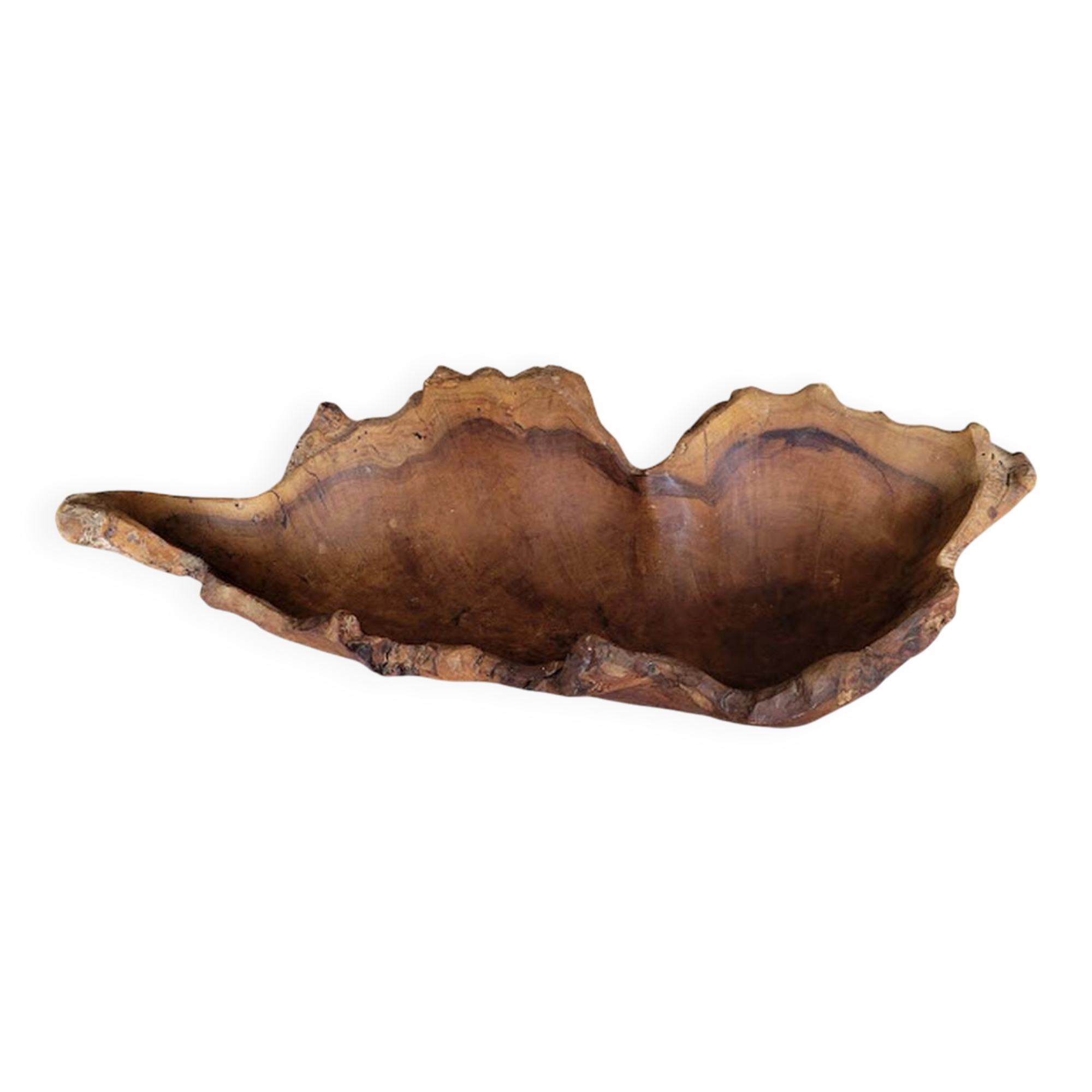 Old carved wooden basket