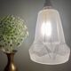 Vintage Art Deco frosted glass tulip pendant light