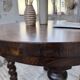 Table 1900 walnut round turned legs