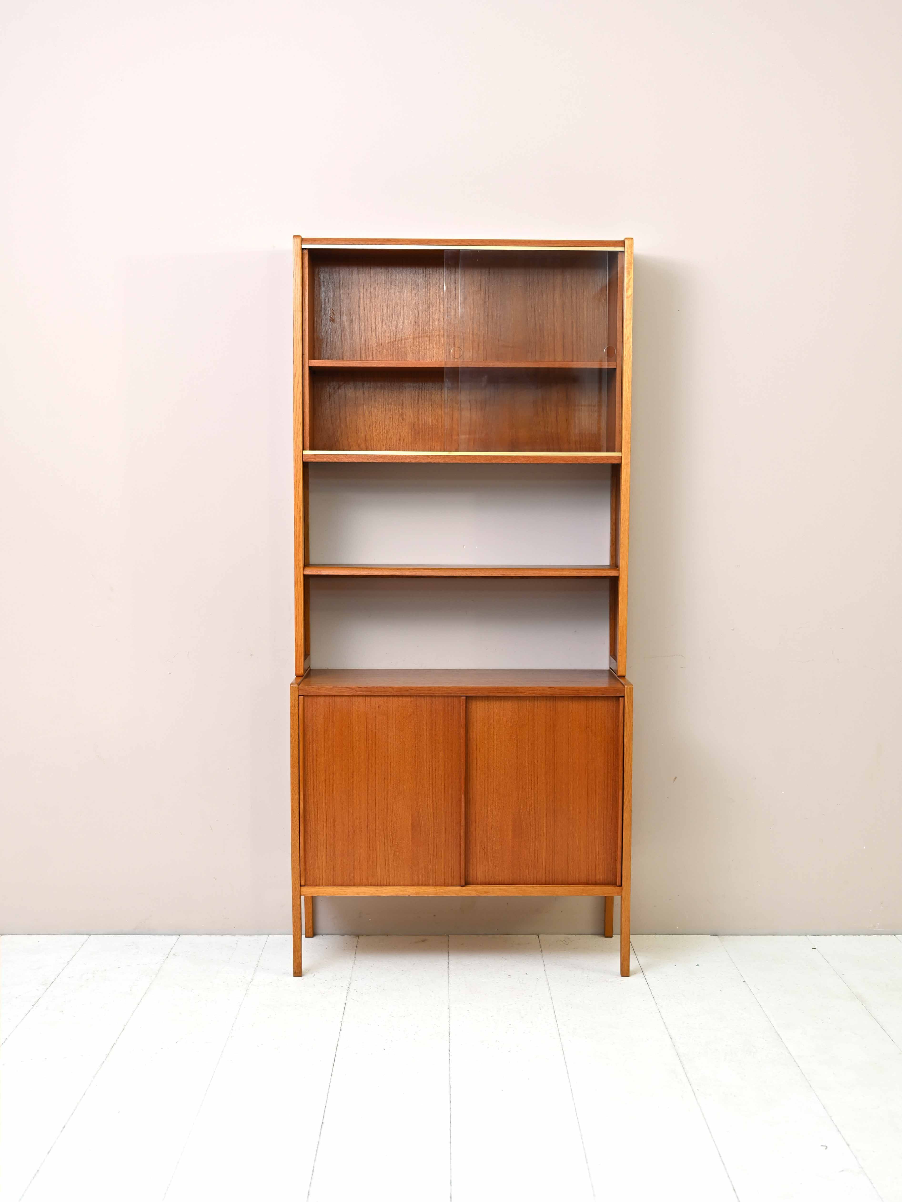 Sideboard-library cabinet with sliding doors