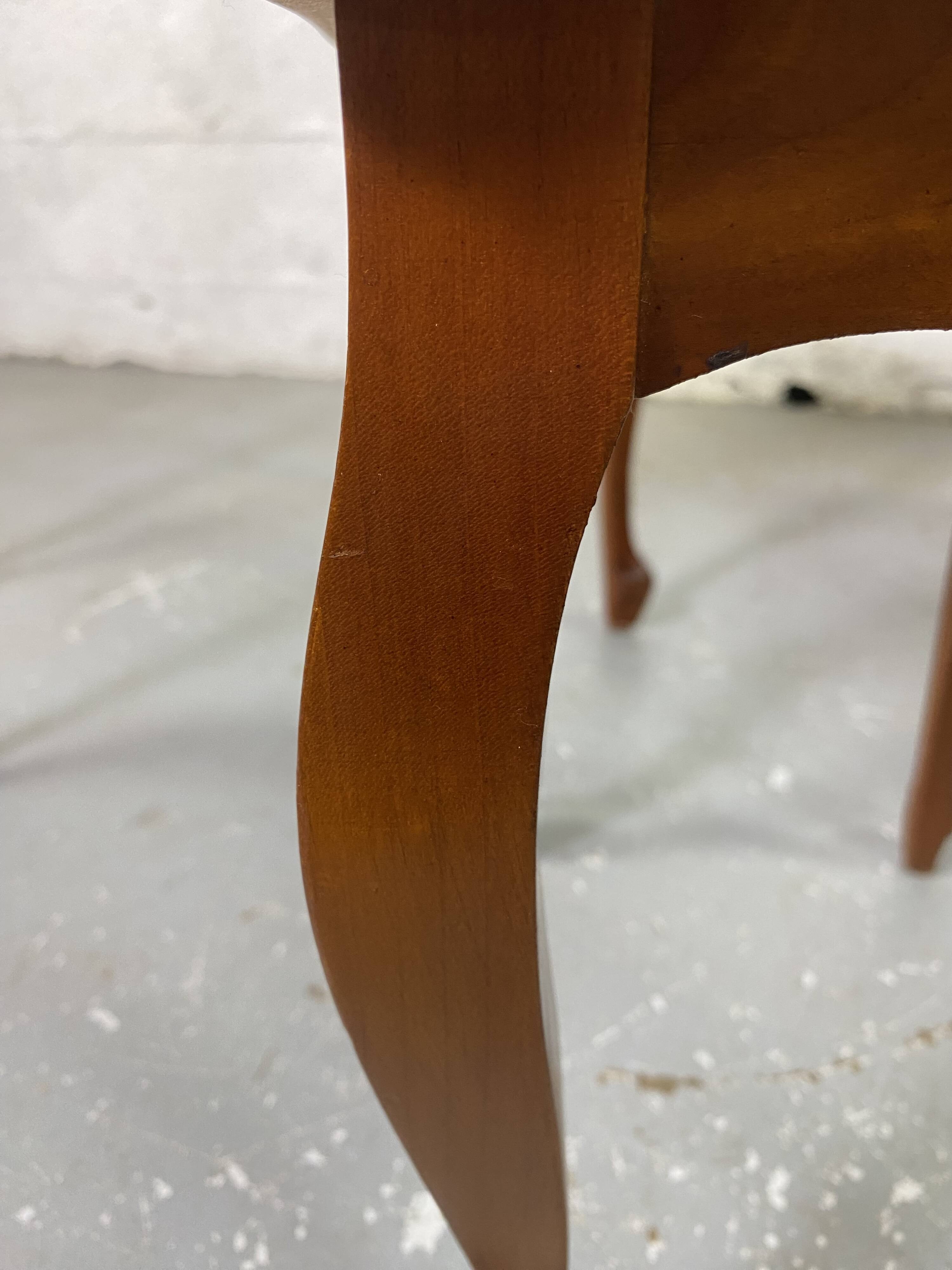 Vintage Louis XV style nesting tables in cherry wood