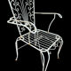 4 Provençal wrought iron armchairs