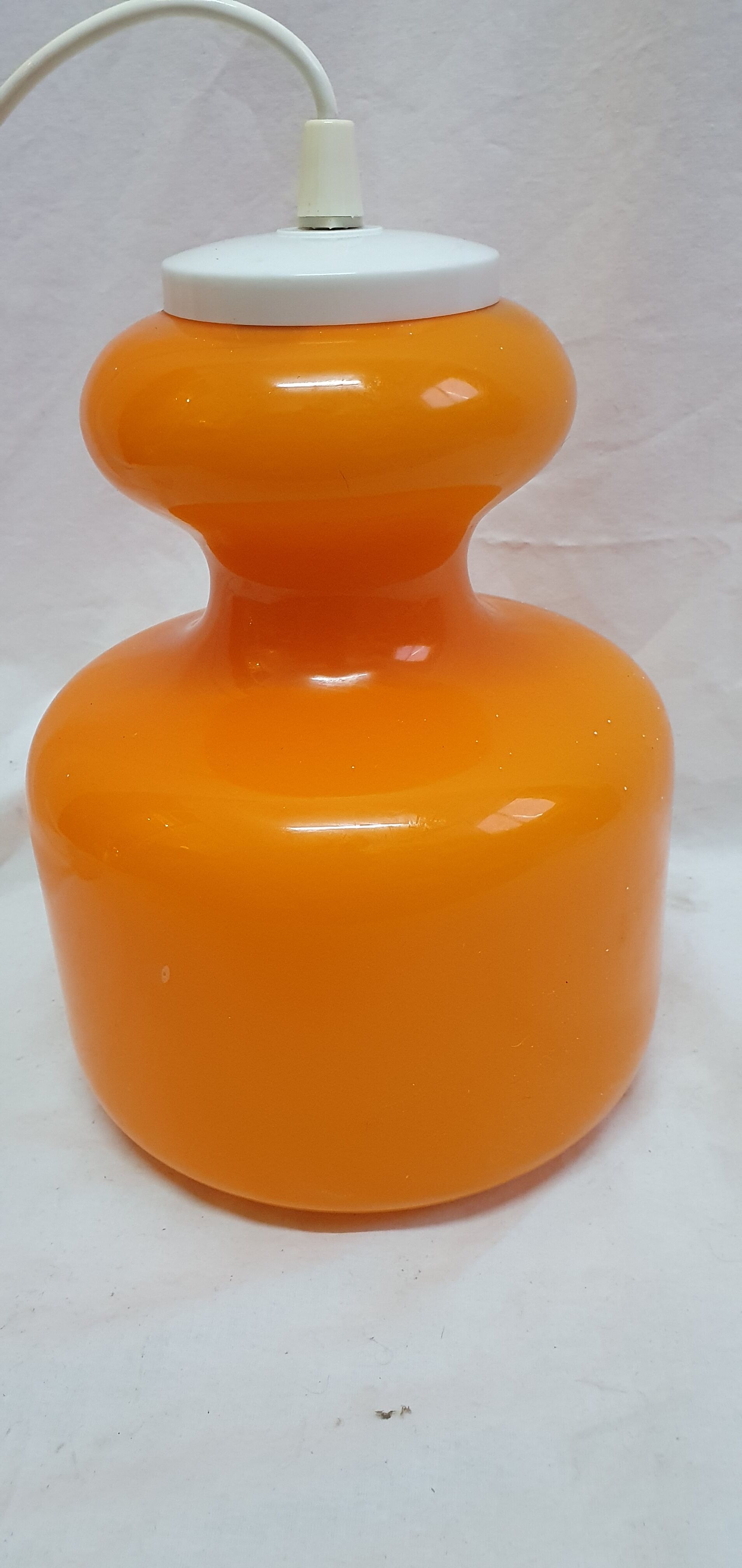 Orange opaline hanging 1970