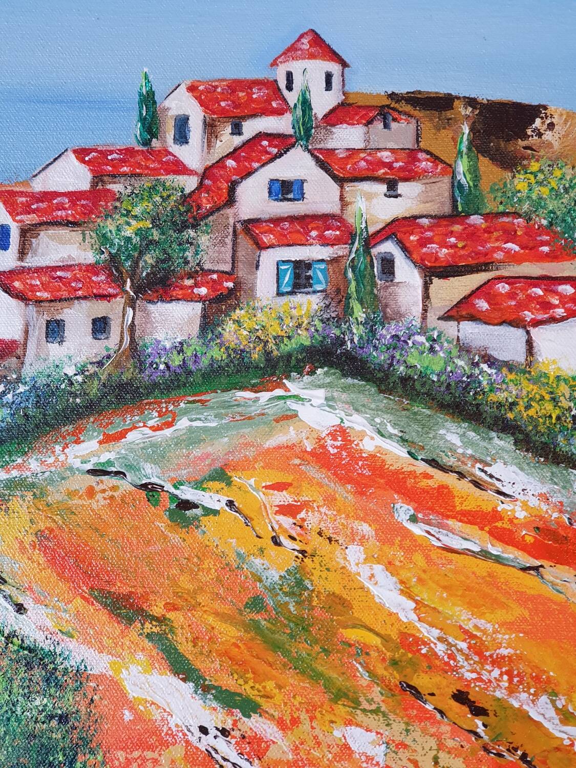 Oil painting on canvas landscape