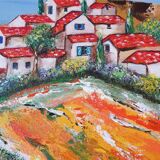 Oil painting on canvas landscape