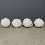 Mother of pearl opaline glass pendant lamps from the 1960s