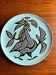 Display plate by Jean Lurçat in blue glazed ceramic