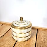 Box with brass lid & mother-of-pearl