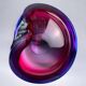 Sommerso pink and purple Murano glass tray by Flavio Poli
