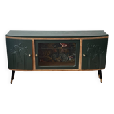 Art deco sideboard 1930s tropical green