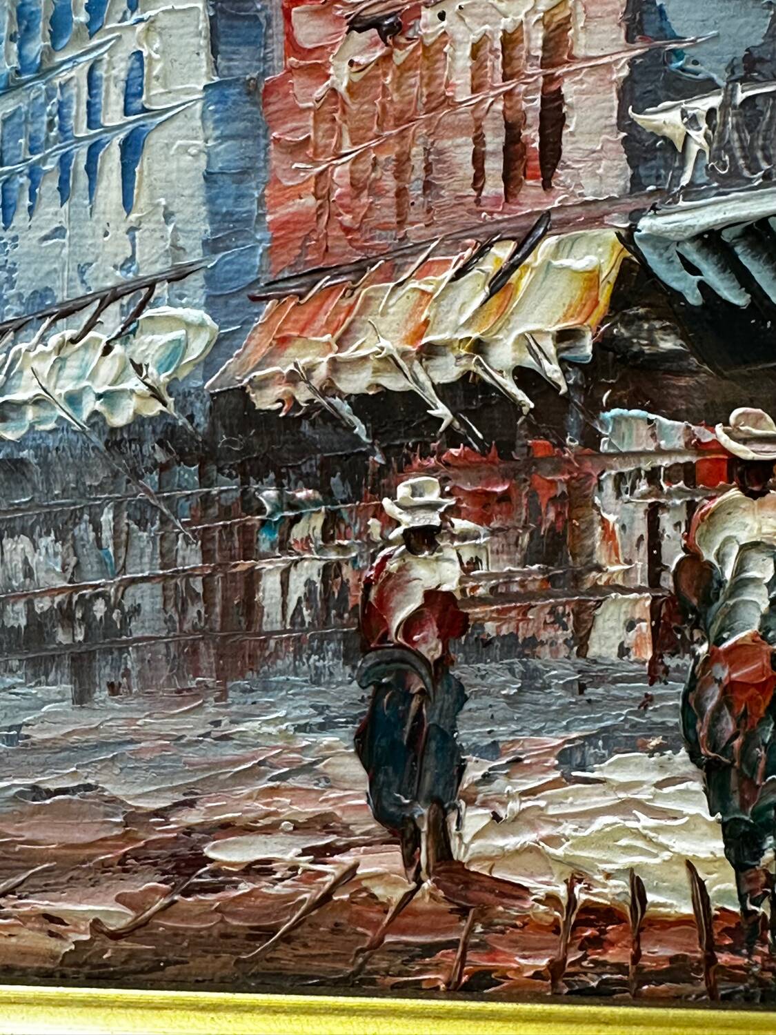 Caroline Burnett (1877-1950) Oil on canvas - Parisian Scene Moul