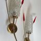 Pair of retro 60s wall lights