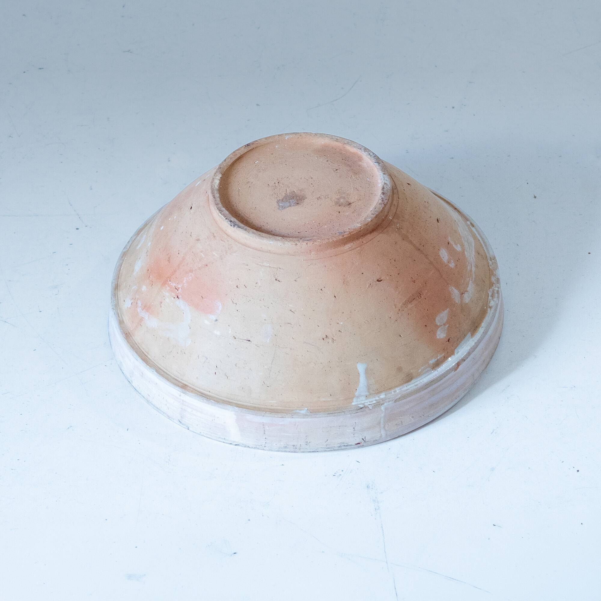 Antique Handmade Ceramic Bowls, Set of Three, Italy 1900 circa