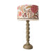 Lampe vintage torsadée – abat-jour indienne fait main