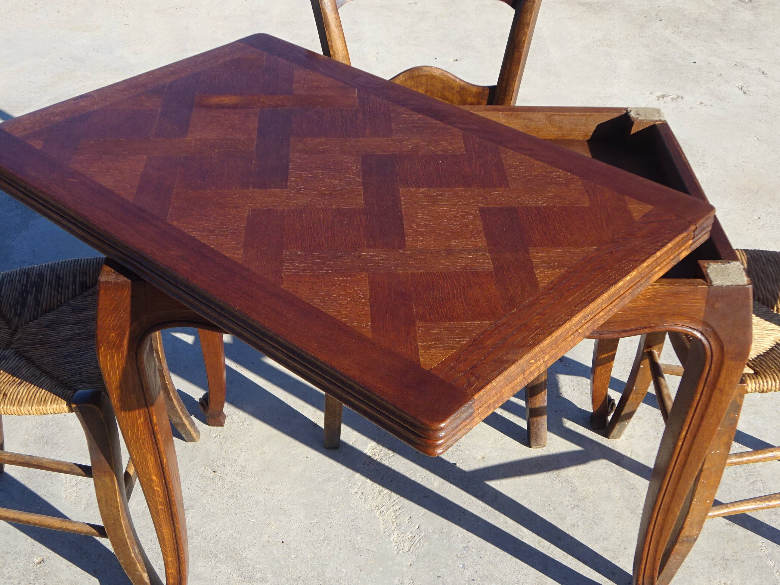 Table portefeuille en chêne