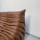 Canapé 3 places Togo en cuir cognac foncé par Michel Ducaroy pour Ligne Roset