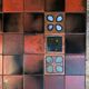 Vintage ceramic and metal coffee table