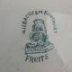Lebacqz and Bouchart plate fruit model in earthenware of Saint Amand