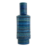 Aldo Londi XL Vase in Rimini Blue Decor for Bitossi, 1960s