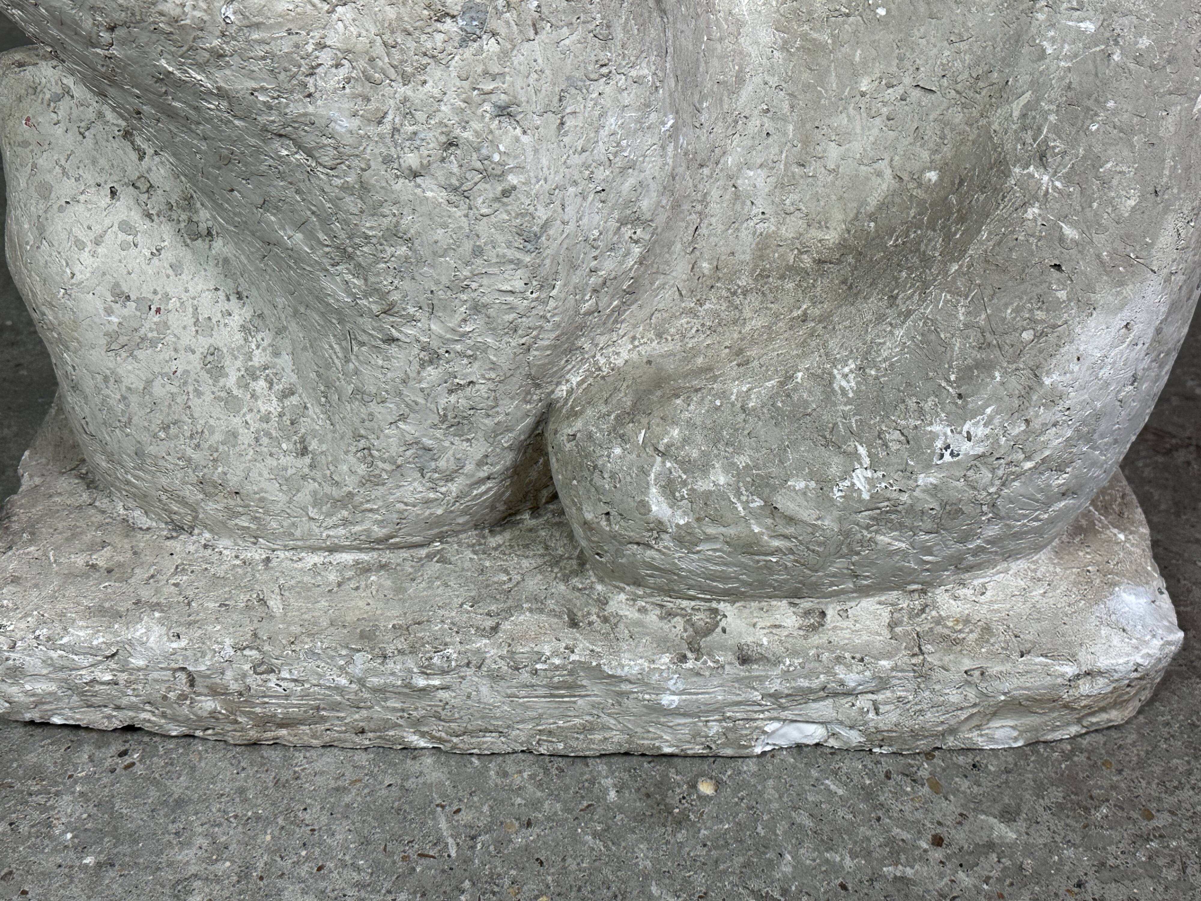 Sculpture en plâtre de Dragoljub Milosevic 1970