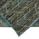 Handwoven Turkish Rustic 90 cm x 320 cm Blue Wool Runner Carpet