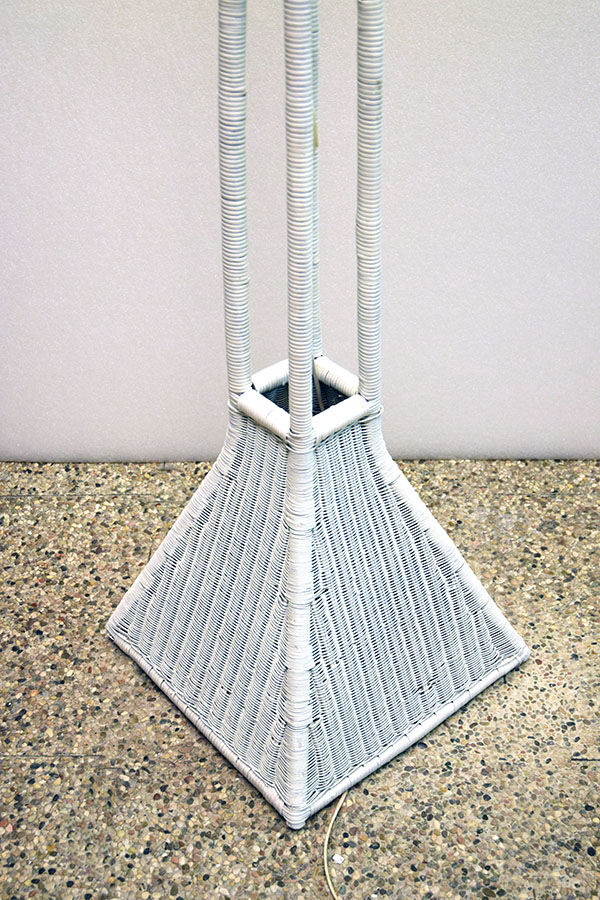 Italian mid-century rattan floor lamp, 1950s