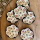 Set of 6 vintage oyster plates - Henriot - Quimper