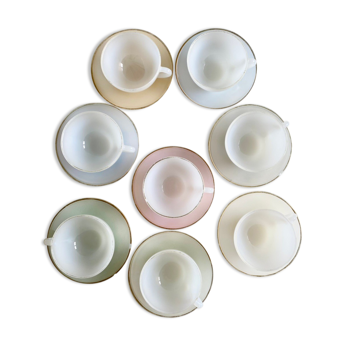 Harlequin Arcopal coffee service