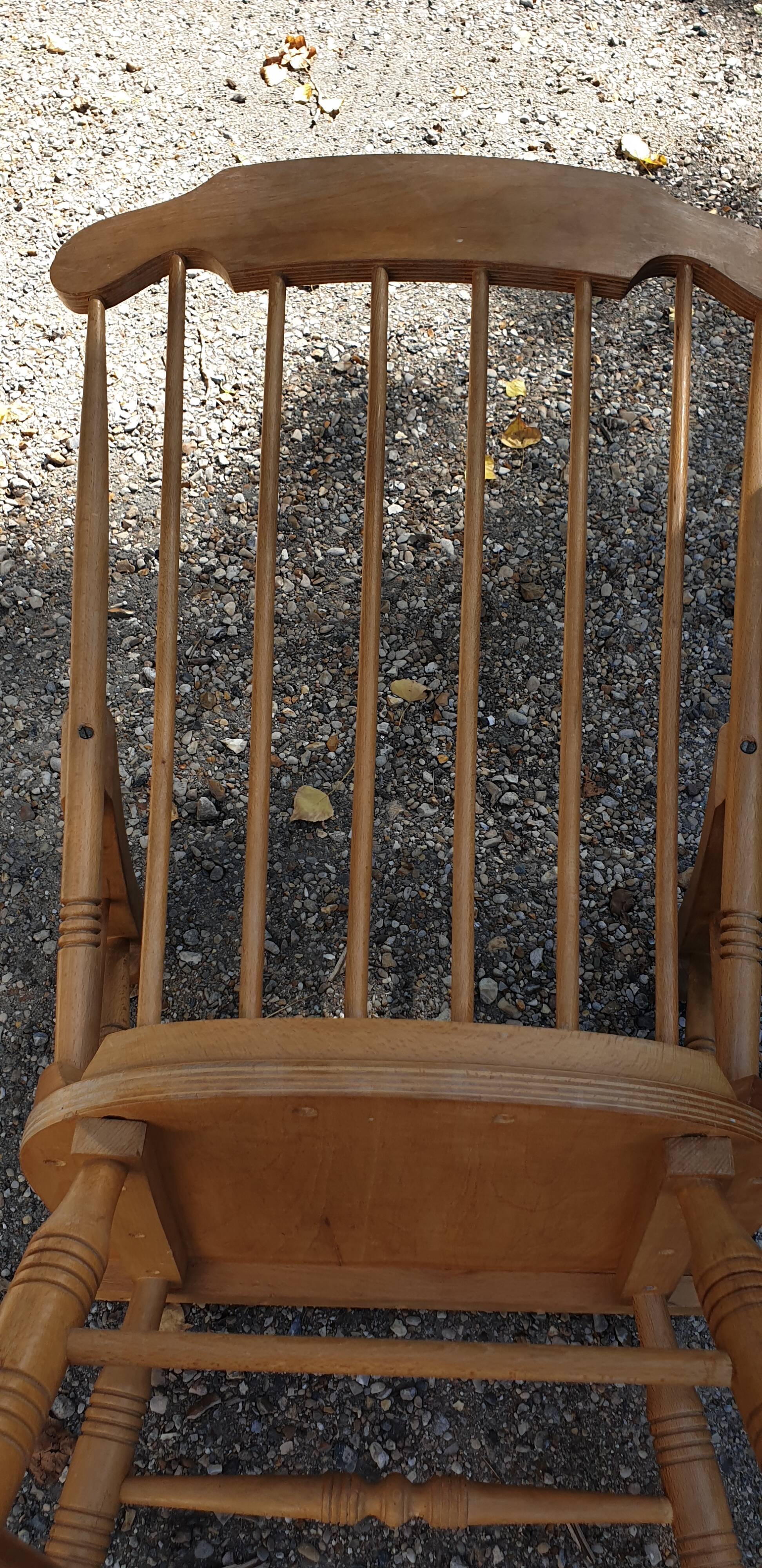 Classic rocking chair in wood multiplie sixties seventies