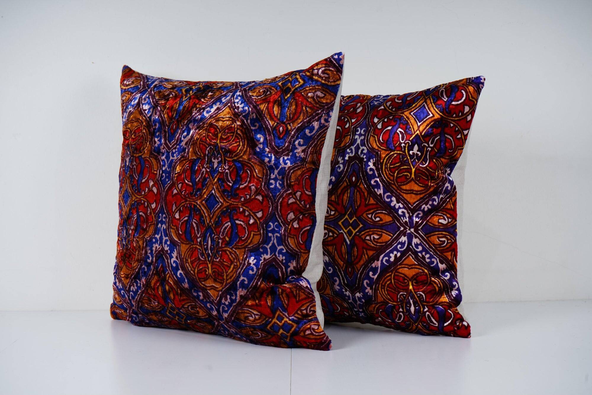 Set of 2 vintage Turkish cushion covers 51x51 cm