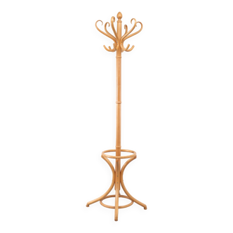 Beech standing coat rack Thonet 1960s