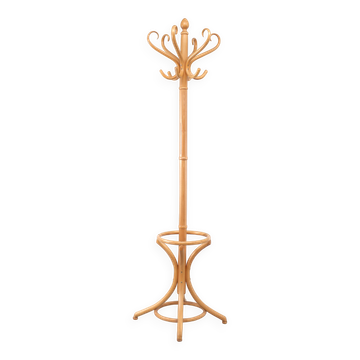 Beech standing coat rack Thonet 1960s