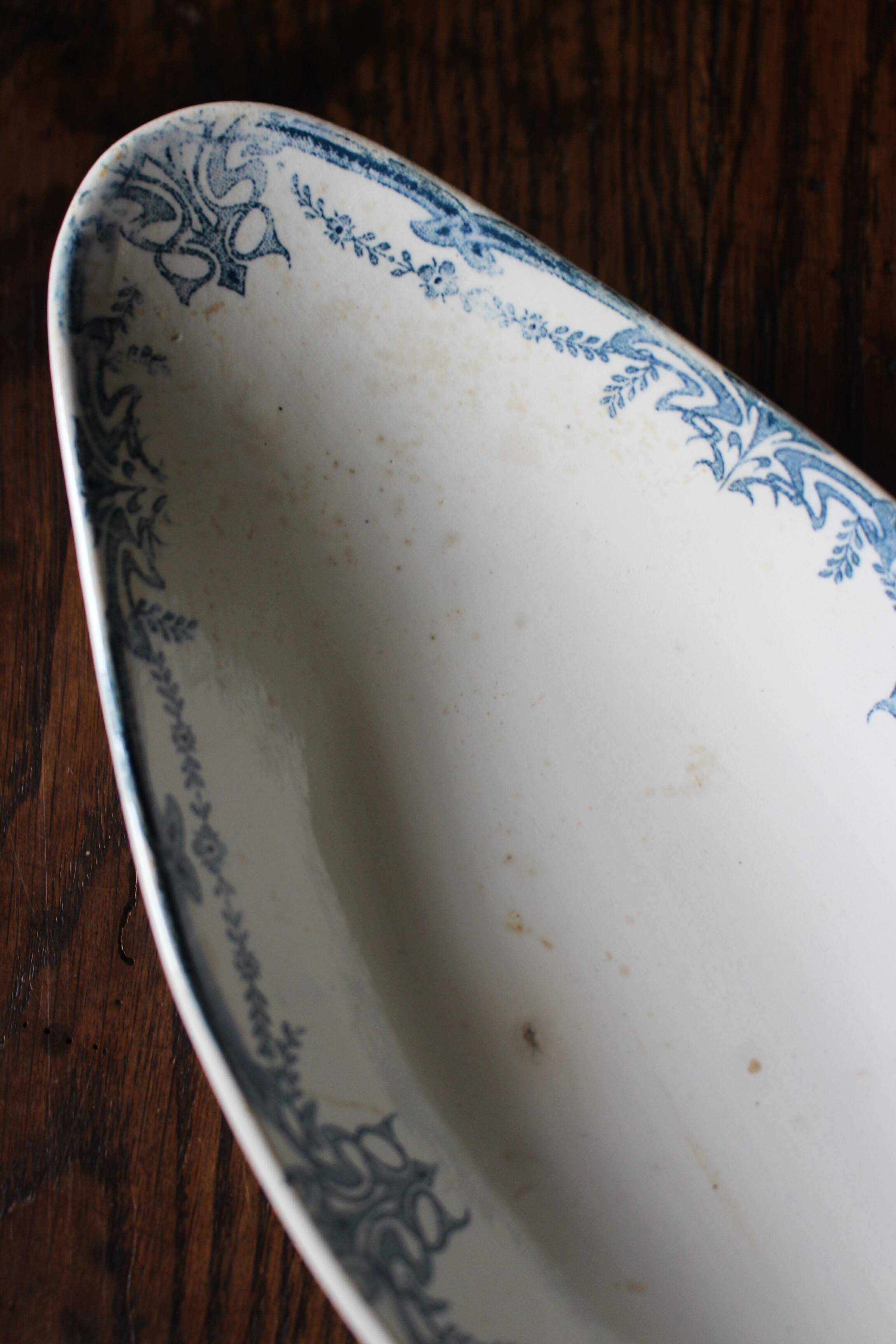 Blue Sarreguemines Vaucluse Ironstone Plate