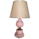 Pair de lampes vintage en marbre rose