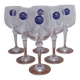 Very Nice Set of 6 Berghoff Crystal Wine Glasses
