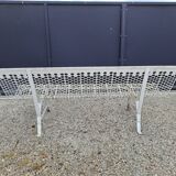 Garden bench in iron and perforated sheet metal