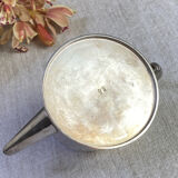 Silver-plated metal teapot, France, Art Deco