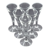 Anciens service de 6 flutes à champagne - cristal ou verre - art de la table
