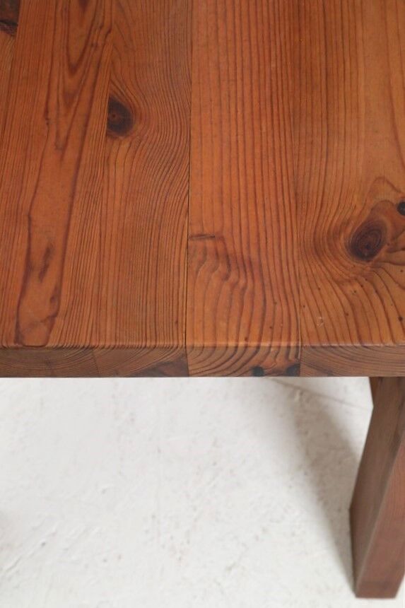 Set of 4 pinewood chairs by Sven Larsson / 1970s / Brutalism / Postmodern design