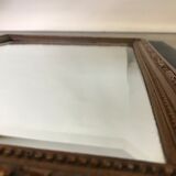 Miroir ancien biseauté noir 55x45cm