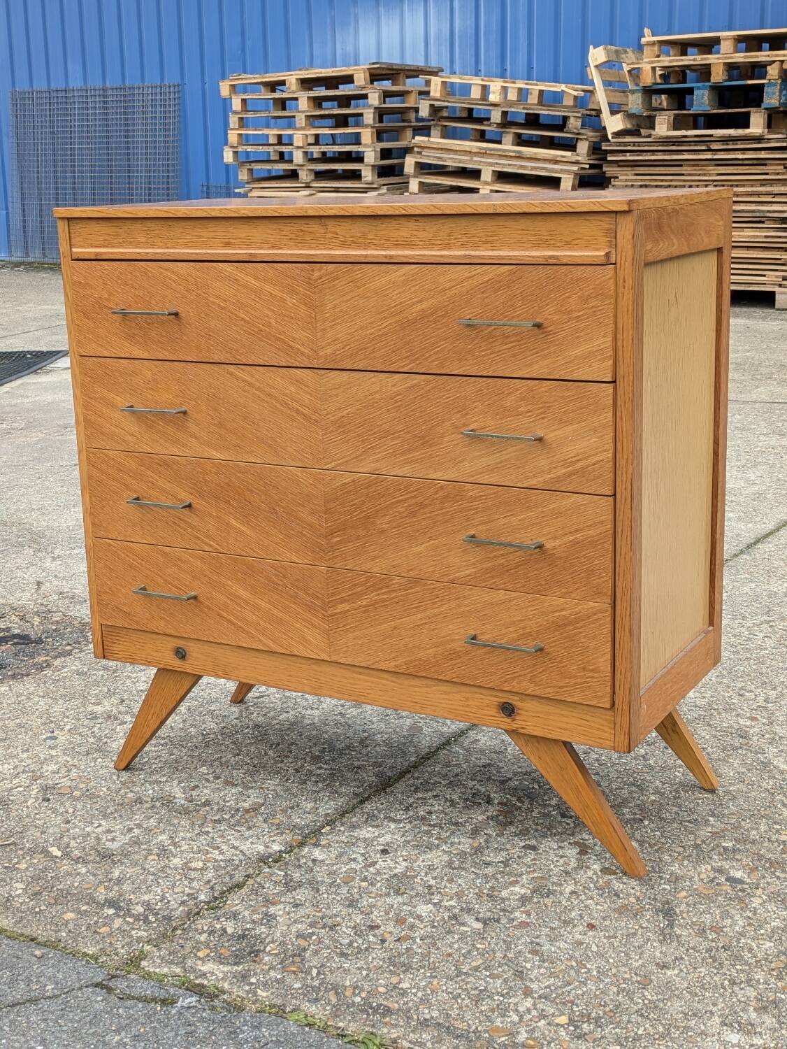 Commode vintage 1960 pied compas