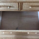 Rattan and wicker chest of drawers