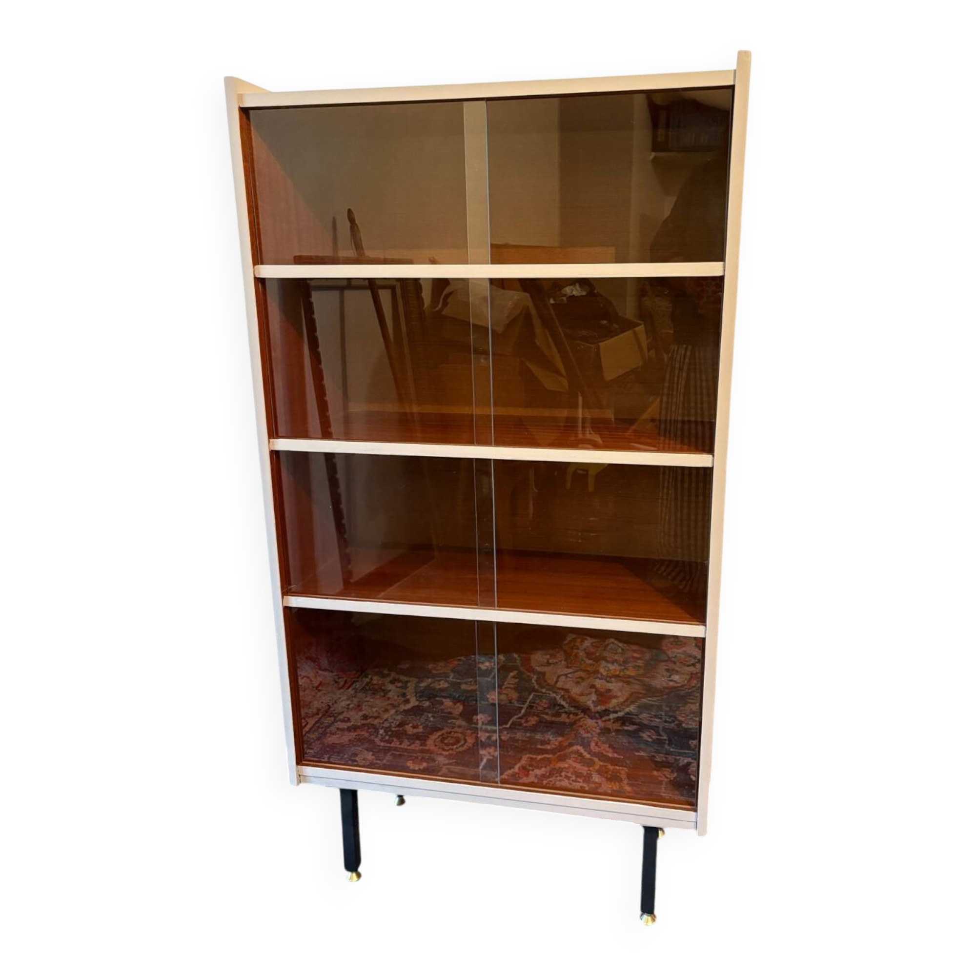SAM vintage bookcase renovated sesame