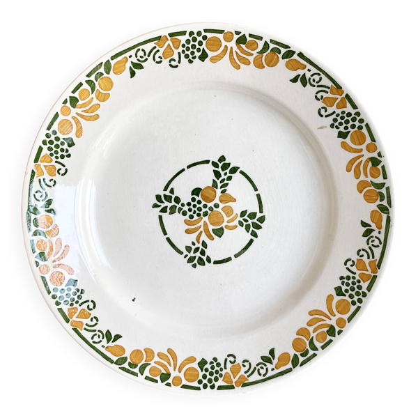 Plat rond / Art Deco / HBCM