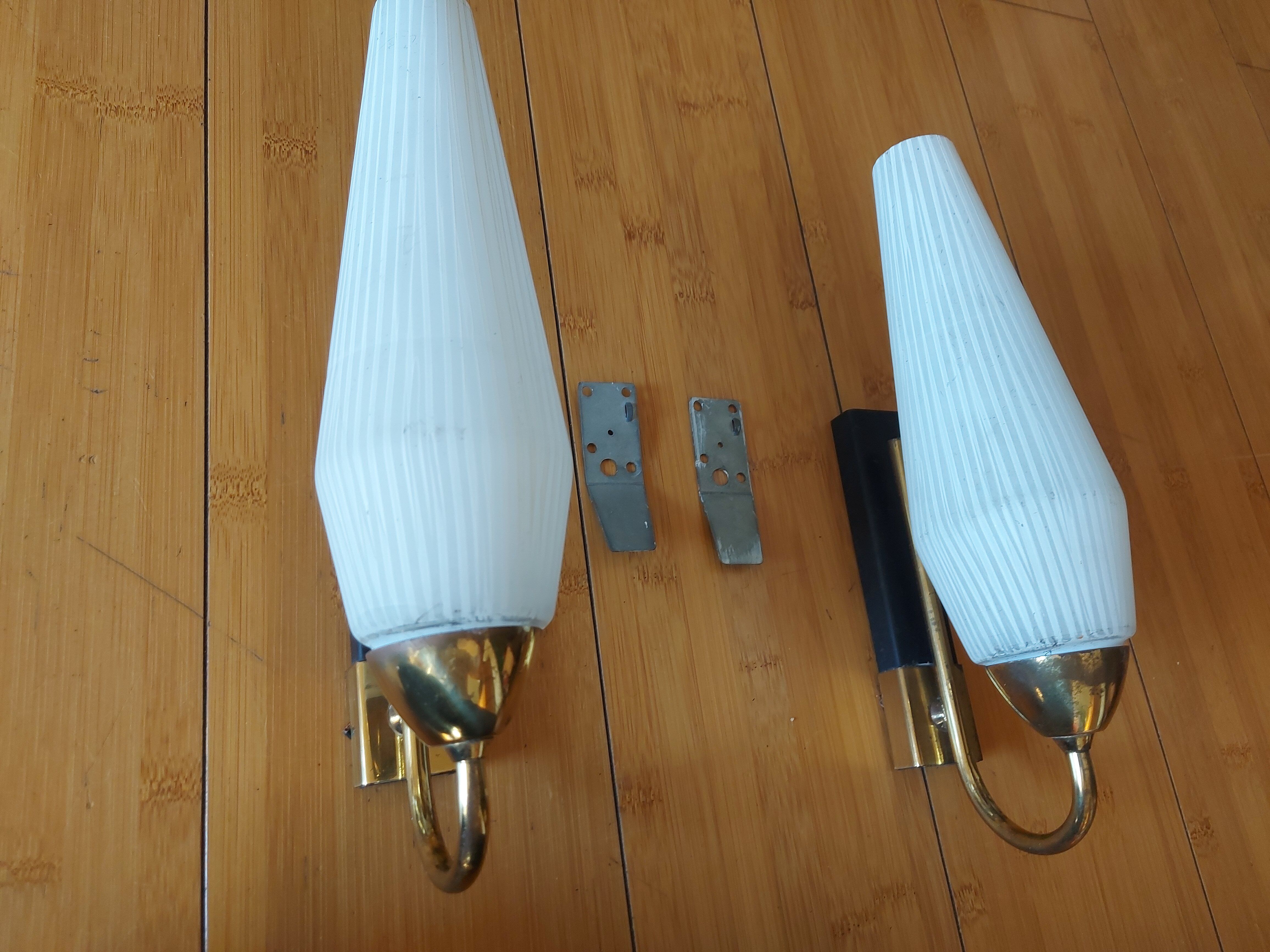 Pair of vintage wall light 50'S Lunel