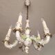 Handgeformt vergoldet vintage Porzellan Kronleuchter Capodimonte 1960er