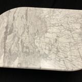 Vintage coffee table in white carrara marble