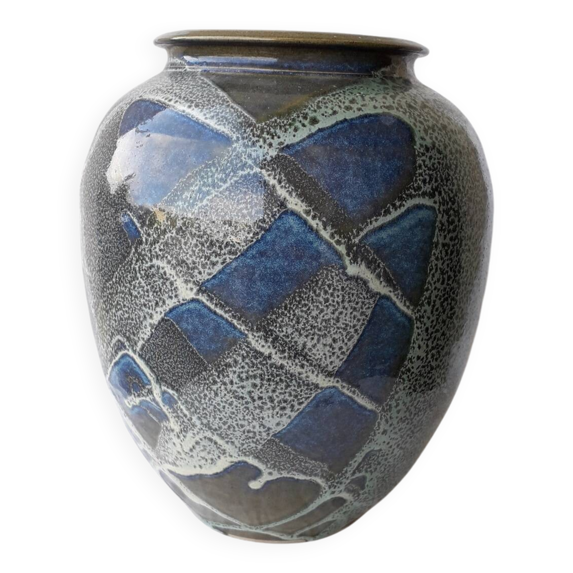 Glazed stoneware vase