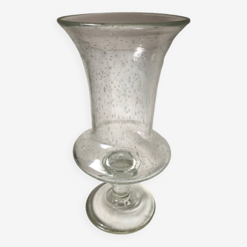Grand vase Biot en verre bullé