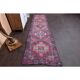 Vintage Turkish Oushak Handmade Wool Cotton Purple Runner 83x345